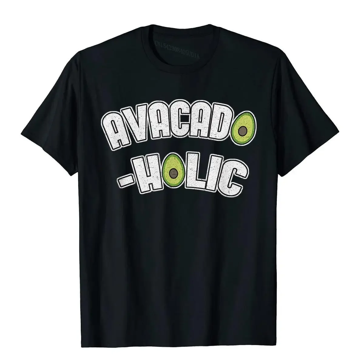 Avacado Design Avacado-Holic Funny T-Shirt Cotton Gothic Tops Shirts Kawaii Popular Men Top T-Shirts Normcore