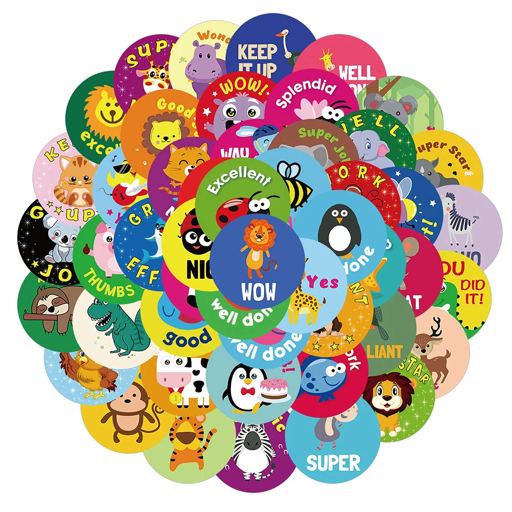 

10/30/56pcs Funny Cute Stickers Cartoon Animal Decals Toy Decorative Skateboard Phone Notebook Graffiti Sticker for Gift