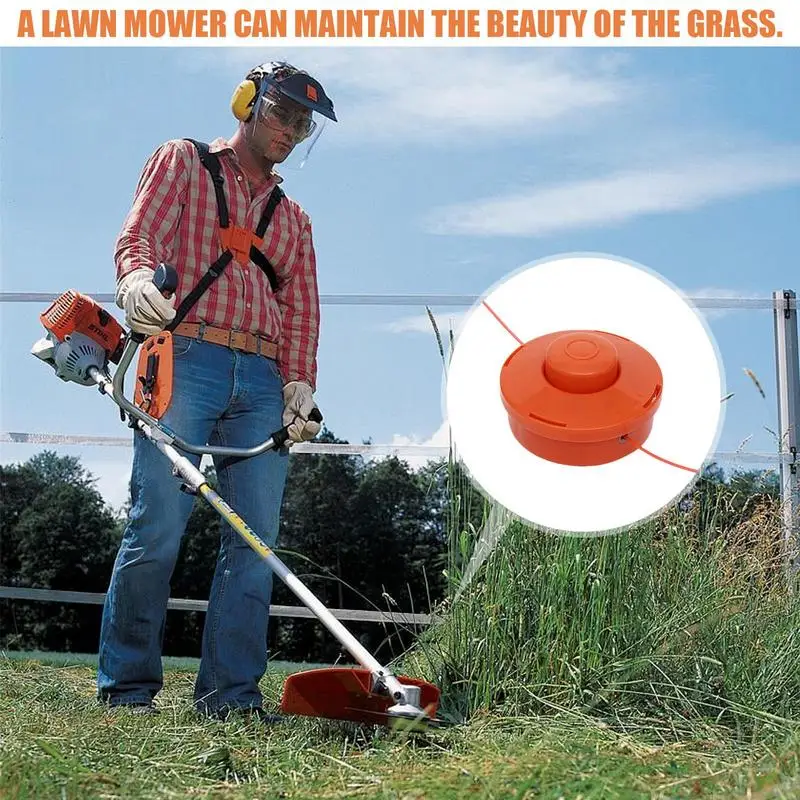 Grass Eater Head Lawn Mower Accessories High-Efficiency Grass Eater Head Replacement Time-saving For Protecting Stranded Wire