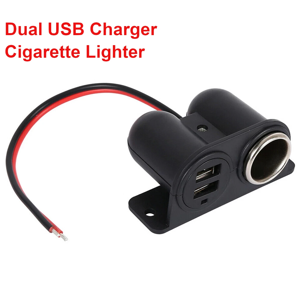 3.1A Dual USB Charger Car Cigarette Lighter Socket 2 In 1 Splitter Power Adapter for 12/24V Auto Truck ATV Boat Car RV Bus