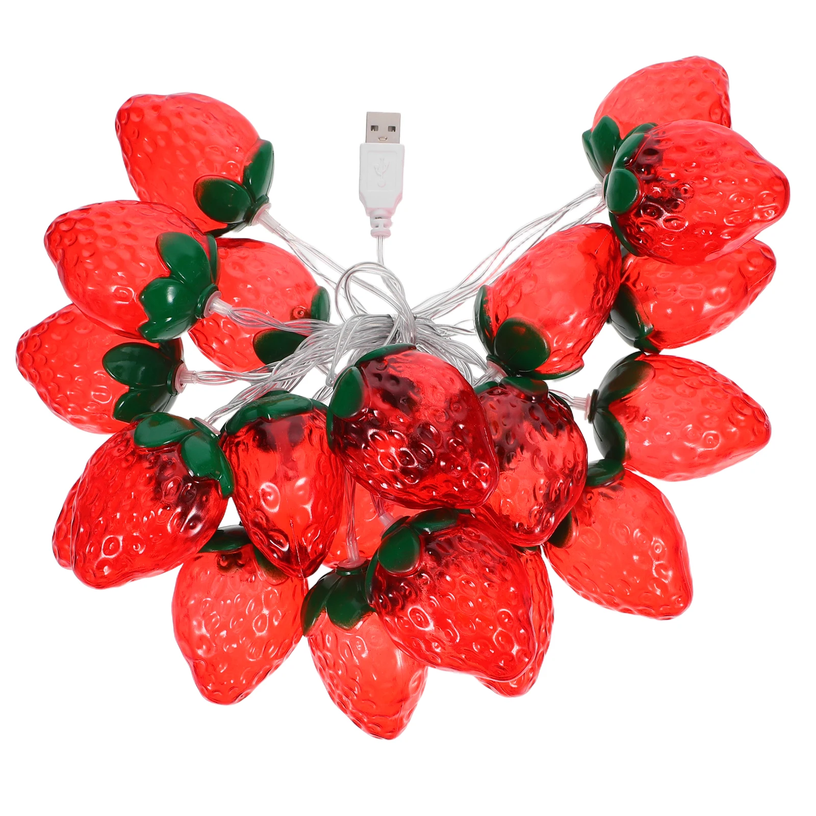 

Strawberry LED String Lights Decoration Indoor Outdoor Party Wedding Bedroom Living Room Dorm Gallery Shop Festive Atmosphere