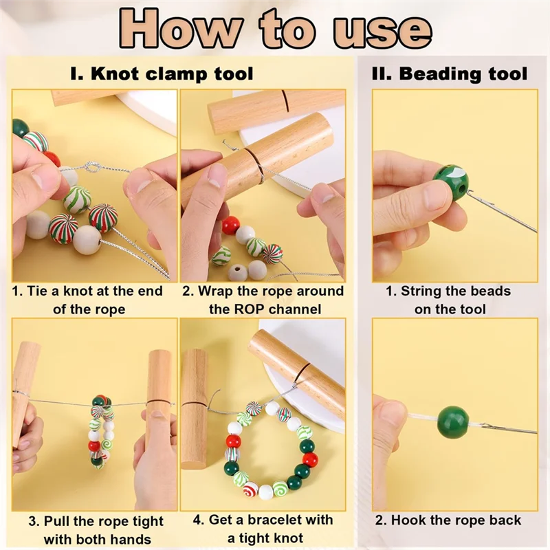 【ديكور DIY】أداة قابض العقدة لخرز السيليكون زوج واحد من أداة شد عقد الزان 3 قطع من أدوات سحب حلقة الفولاذ المقاوم للصدأ