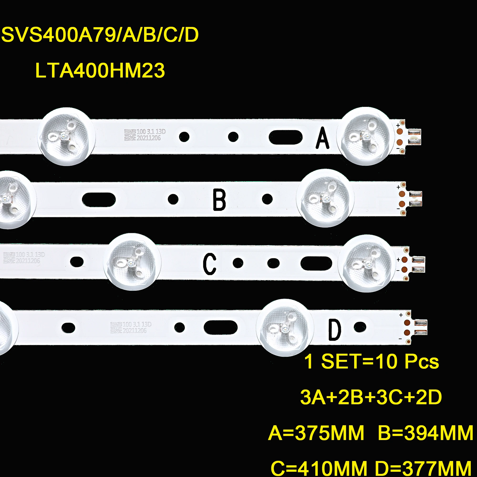 LED strip for 40d1333b 40l1333b 40pfl3208t lta400hm23 svs400a73 svs400a79 a b/c d 40VLE5322BG 40VLE5324BG