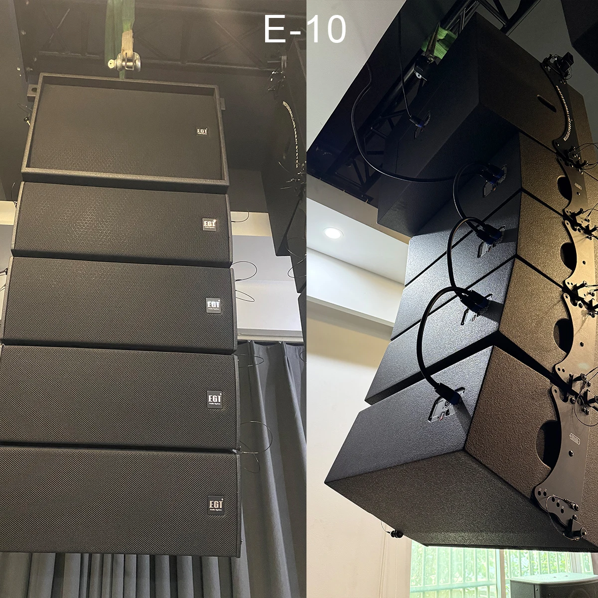 Dual 8 Inch 400W AES Passive Line Array Speaker 121dB for Concert Church Outdoor Stage Show