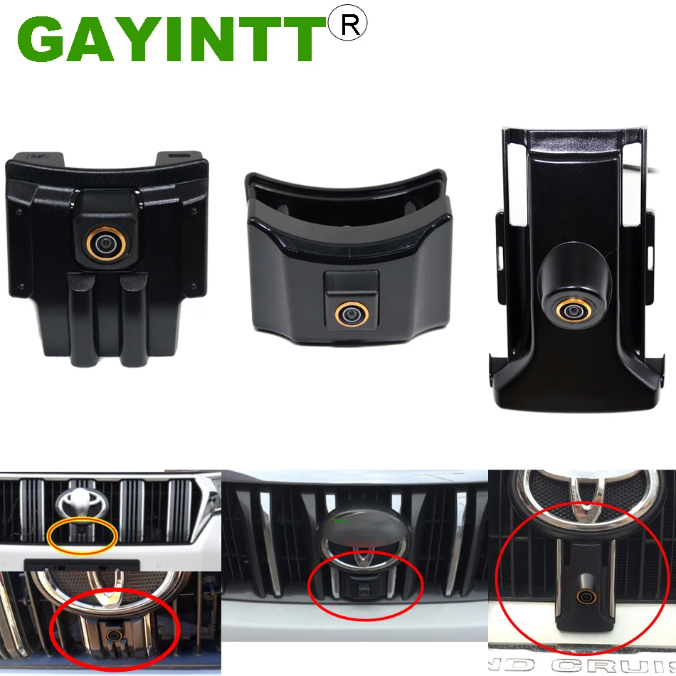 

170° Car Front View Parking Camera For Toyota land cruiser prado 150 120 Installation Under Car Logo Night Vision Waterproof