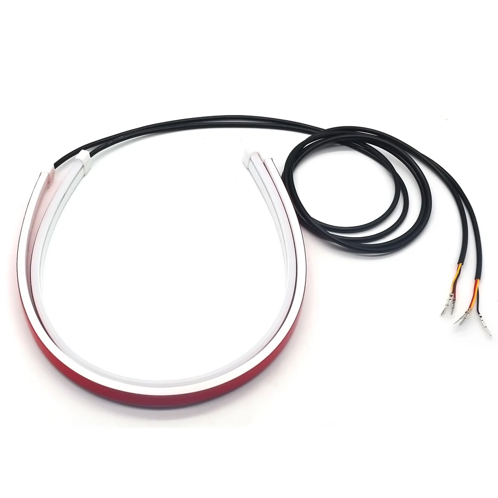 2Pcs New Highlight DRL LED Strip Turn Signal Light Sequential Yellow Bright Flexible Daytime Running Light 12V Car Headlight