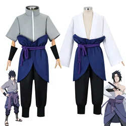 Uchiha Sasuke Cosplay Costume Wig Anime Suit Halloween Comic Clothes Outfit for Adult Men Elder Boys Anime Sasuke Cosplay Suit