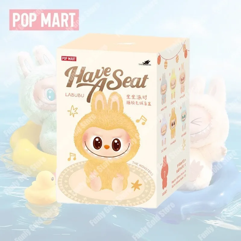 POPMART الوحوش LABUBU لديها مقعد سلسلة صندوق أعمى عمل الشكل معكرون V2 الجيل قلادة العصرية صندوق غامض اللعب