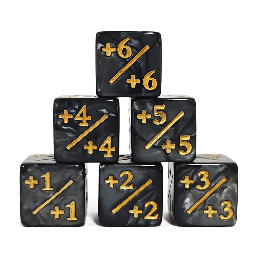 10Pcs/set MTG Counter Dice,multi-color Available Acrylic +1/-1 Number Dice for Magic The Gathering TCG Board Game Accessories
