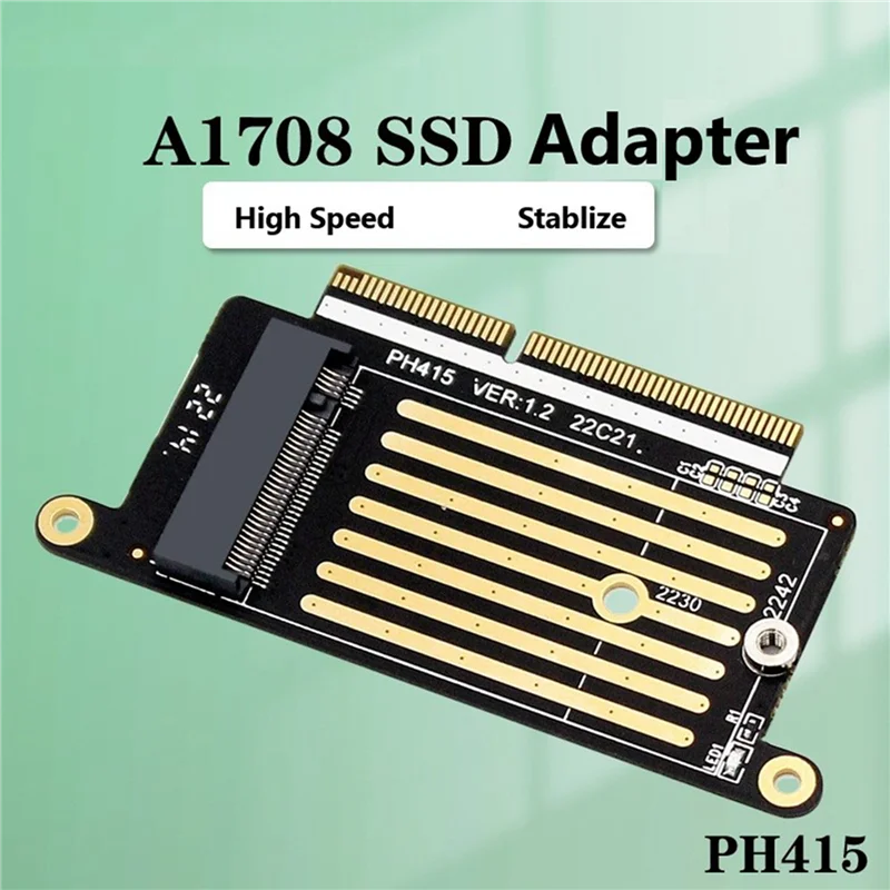 ~【A48T HOT】3X A1708 SSD 어댑터 Nvme PCI Express PCIE - NGFF M2 SSD 어댑터 카드 M.2 SSD (Pro Retina 13인치 A1708 2용)