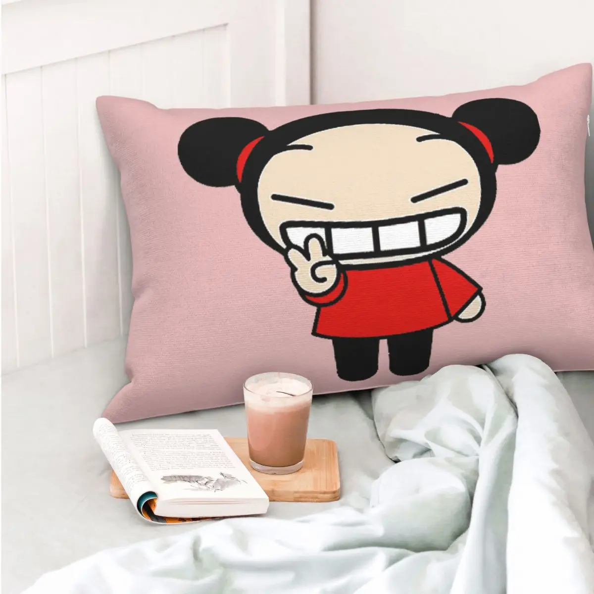Cartoon Pucca Rectangle Pillowcase Cushion Cover Decorative Bedroom Bed Home Comfort Throw Pillow