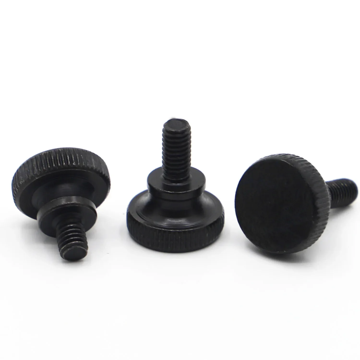 M3 M4 M5 M6 M8 M10 GB834 Black Steel Knurl High Step Head Hand Tighten Thumb Screw Curtain Wall Glass Lock Thumbscrew Adjust