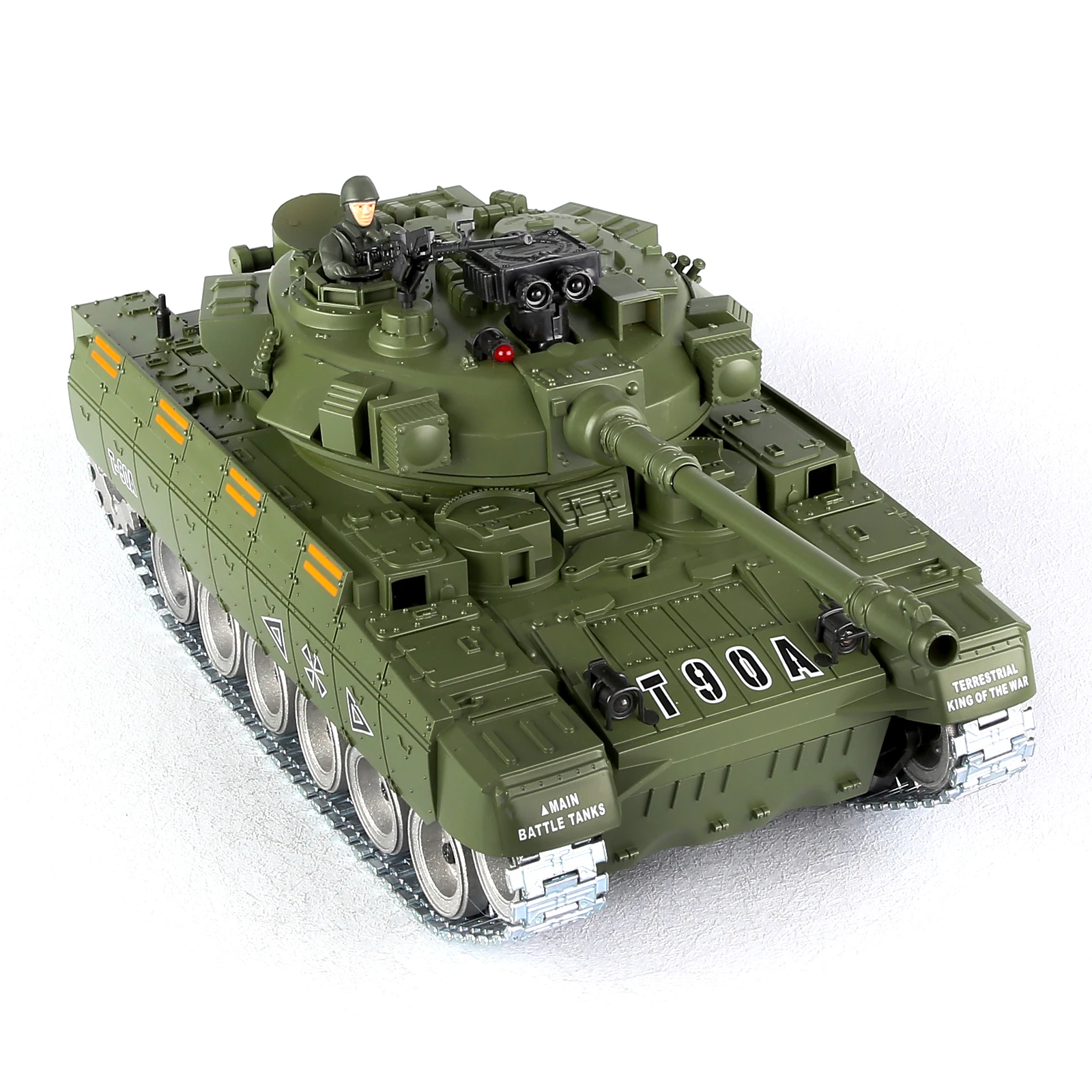 子供と大人のための軍用戦車,360度回転,2.4GHz, 1:16, T-80度回転,煙軍のおもちゃを備えたロシアの砲塔