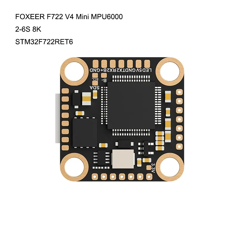 Foxeer F722 V4 Mini MPU6000 5V BEC OSD BlackBox Flight Controller 20X20mm 2-6S LIPO for FPV Drones Freestyle DIY Parts