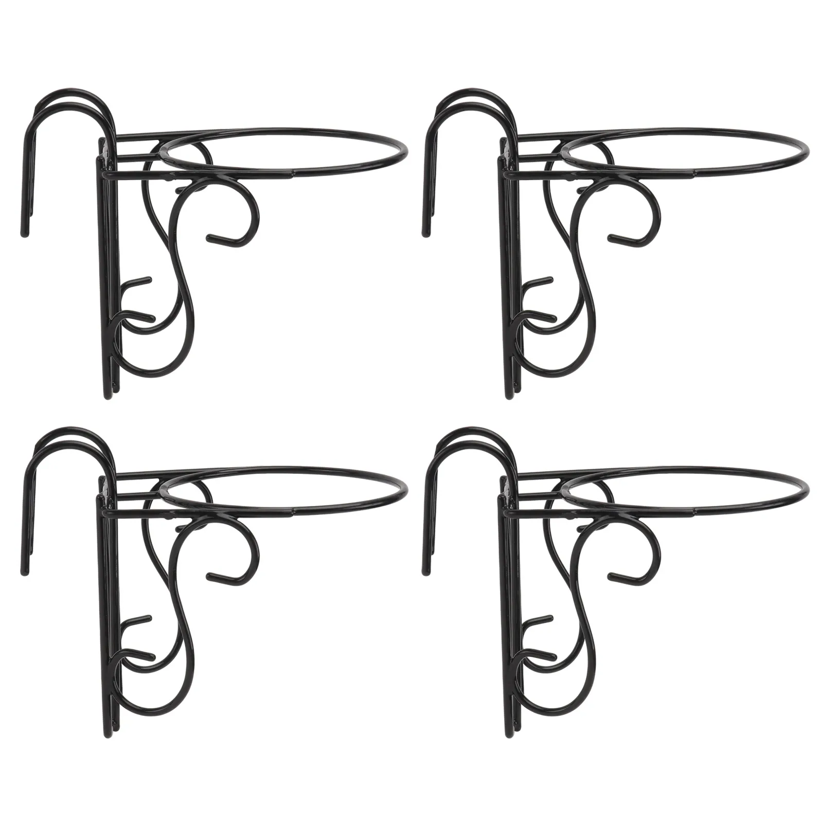

4pcs Pot Hanging Stand Rack Hanging Planter 12# Garden Pots Railing Stand Flowerpot Holder Yard Plant Hanger