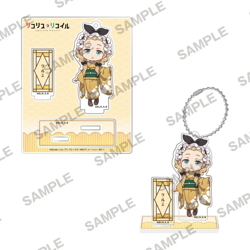 FACTORY STORE 9PCS Anime Lycoris Recoil 10CM Acrylic Stand Model Plate Keychain Desktop Ornament Chisato Nishikigi/Takina Inoue