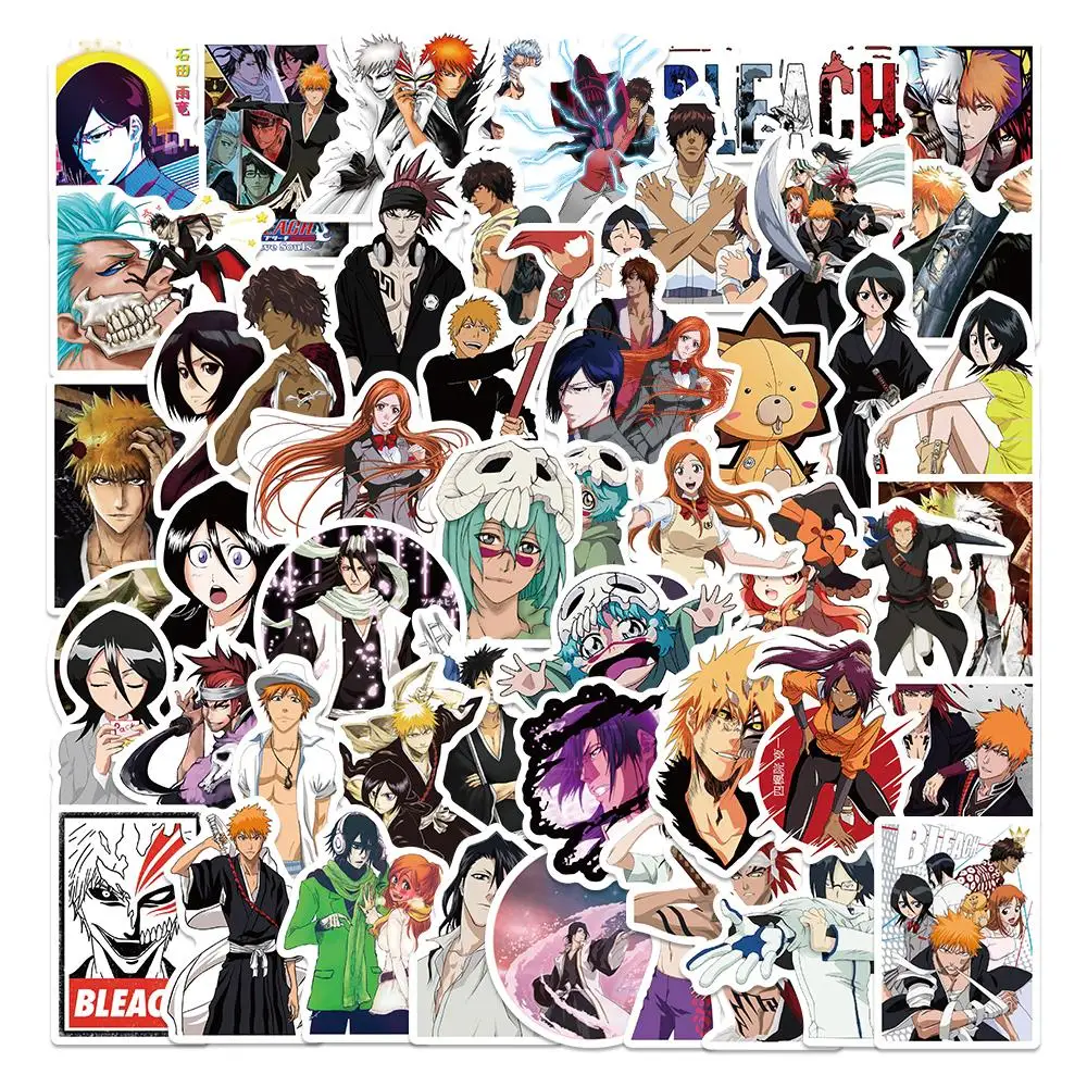 new 2022NEW 10/50PCS Anime BLEACH Stickers for Phone Laptop Water Bottle Suitcase Waterproof Graffiti