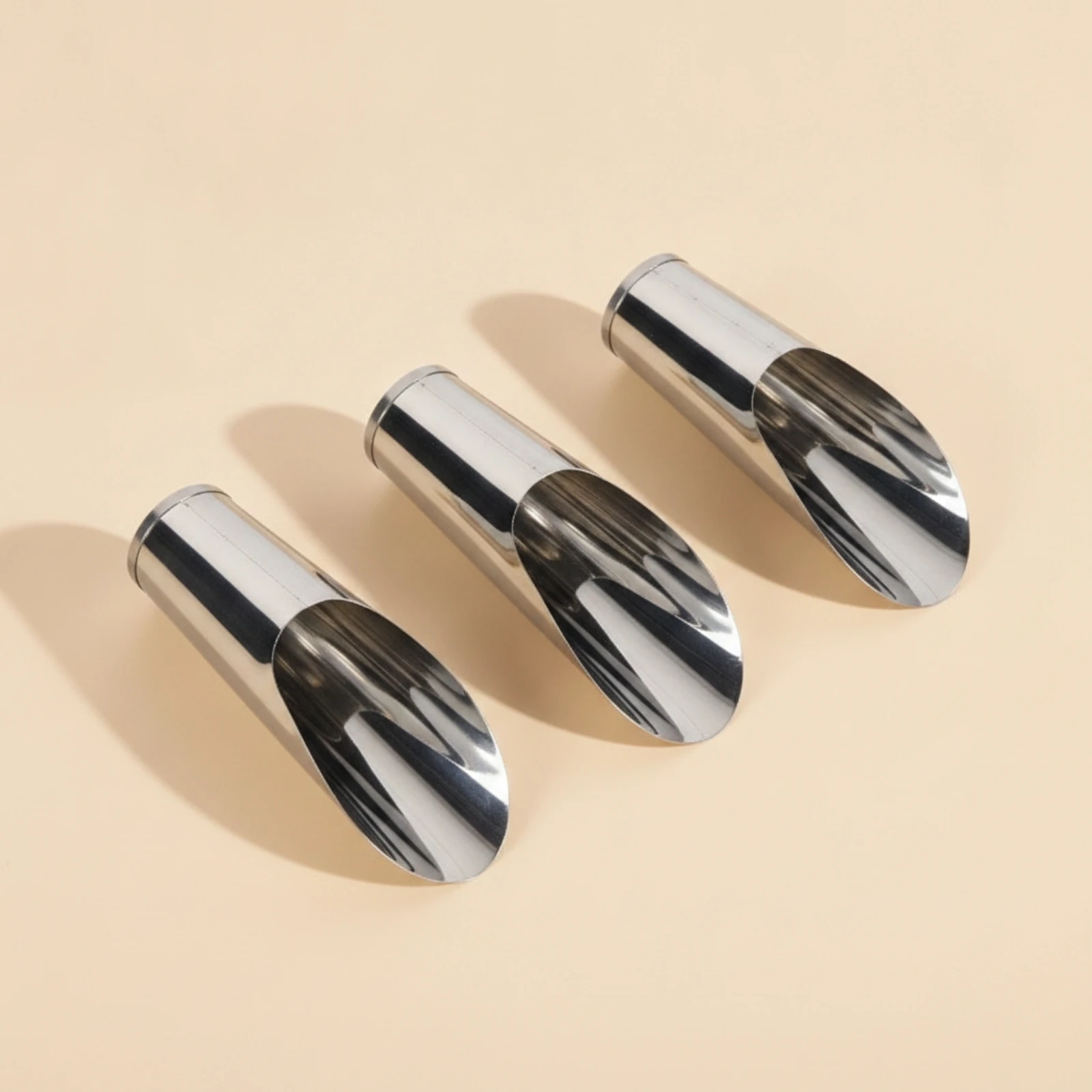 3 Pieces Pale Shovel with Hollow Handle Polished Stainless Steel Soil Scoop Potting Scoop Long-Lasting Potting Shovel Rustproof