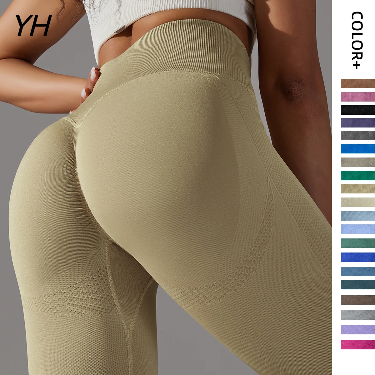 Mallas adelgazantes Push Up de cintura alta para mujer, pantalones de Yoga sin costuras, entrenamiento de Fitness, ciclismo, deportes, gimnasio,