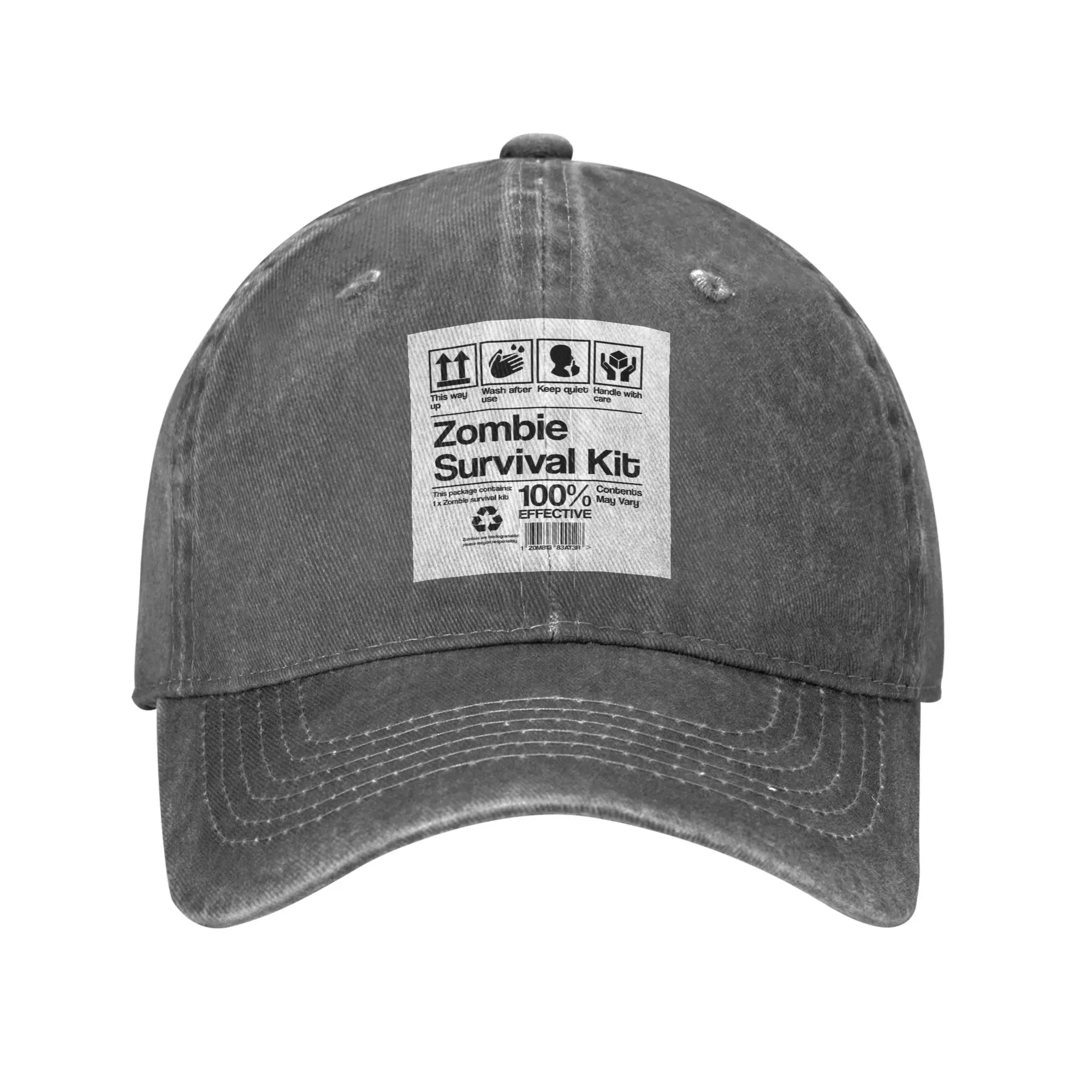 zombie survival kit Washed Denim Cap Casual Baseball Caps Adjustable Hat Summer Unisex Baseball Hats