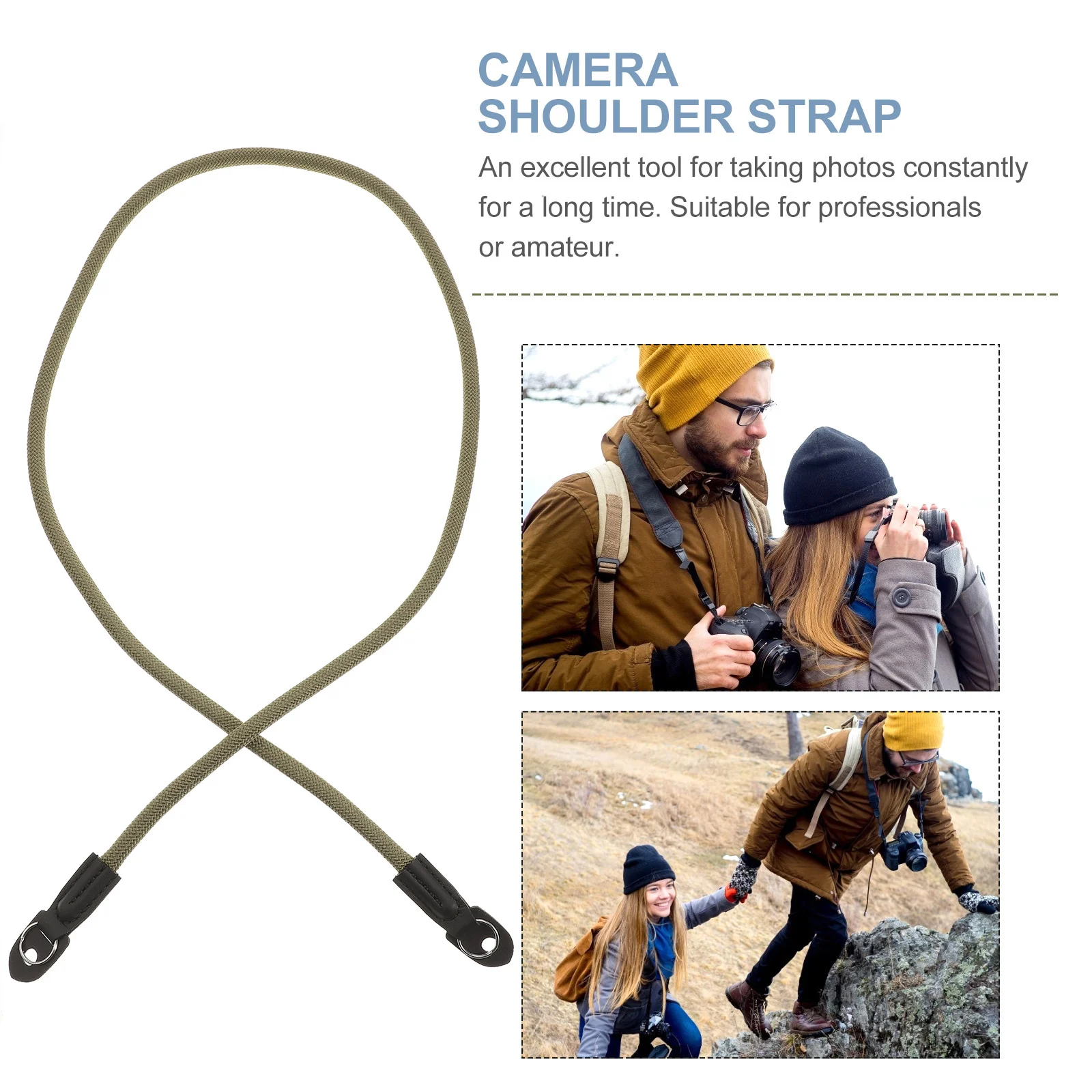 

Retro Camera Neck Strap Shoulder Sling Soft Comfortable Durable Crossbody Photographer Gift Climbing Rope Wrist