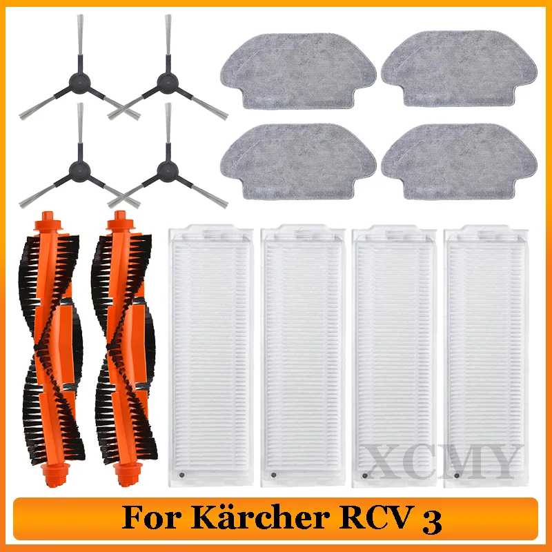 

Accessories For Karcher RCV 3 Robot Vacuum Cleaner Spare Parts Main Side Brush Hepa Filter Mop Cloth Replacement Part