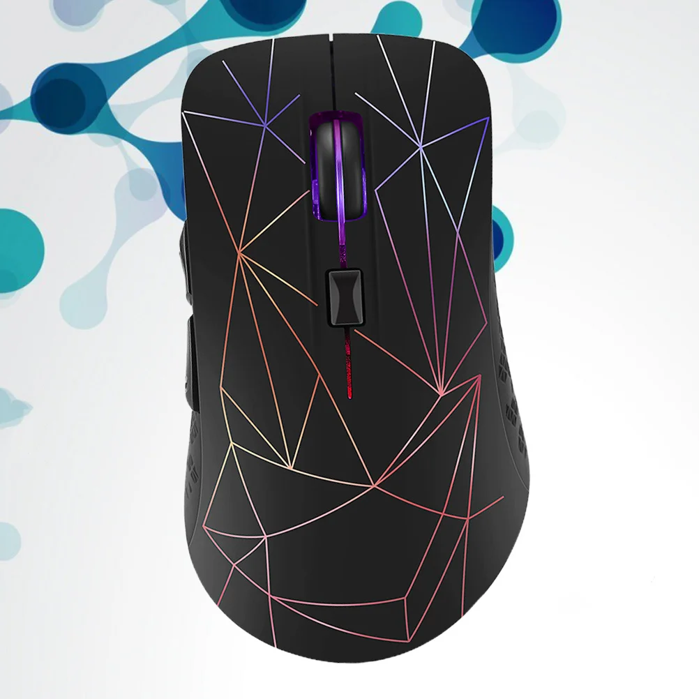 

1Pcs Wireless Mouse Dual Device Connection Rechargeable Ultra Portable Silent Mouse with Changing Lights for Gaming
