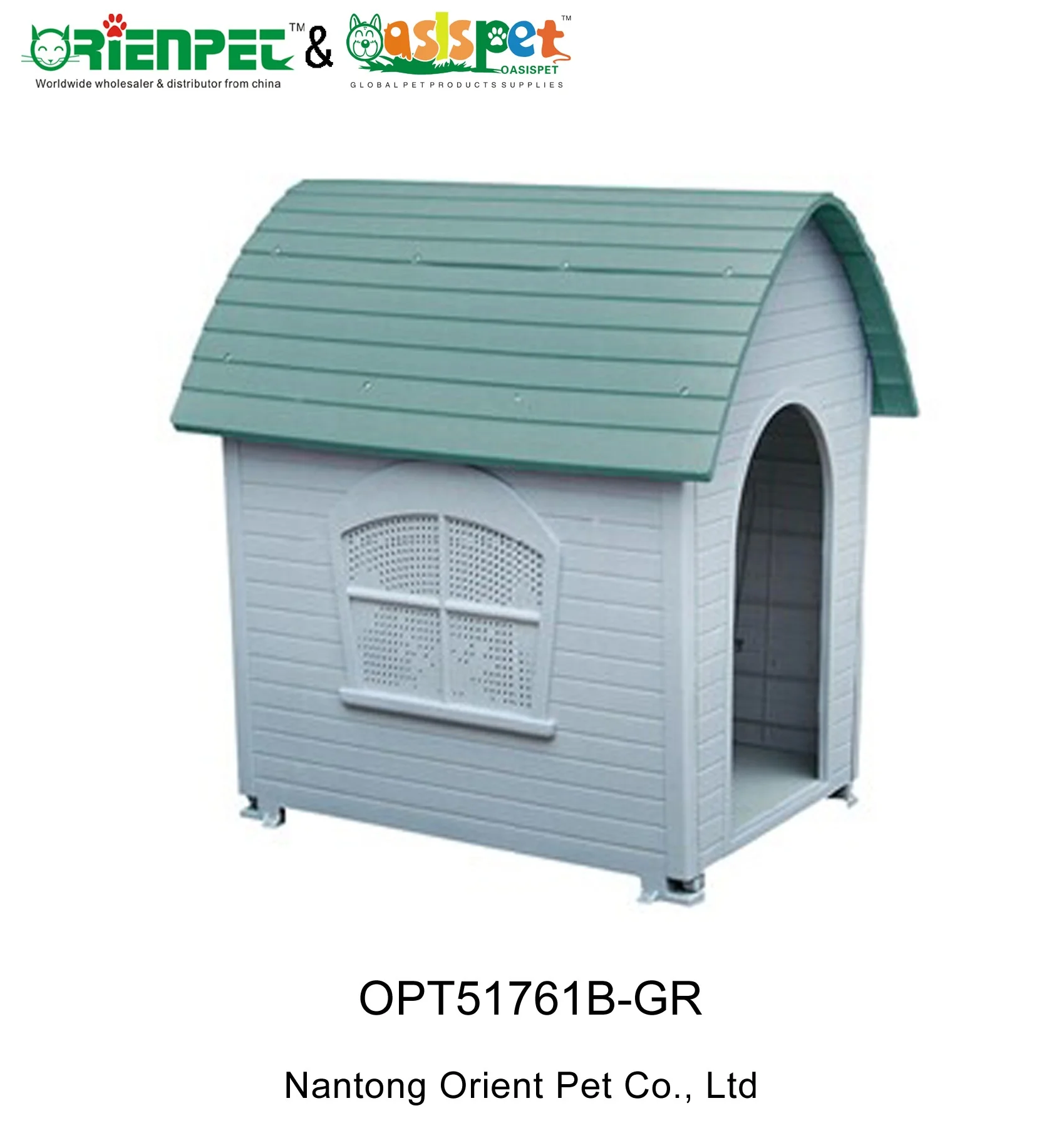 ORIENPET & OASISPET Pet Plastic Dog house with metal door Ready stocks OPT51761B-BL Pet products