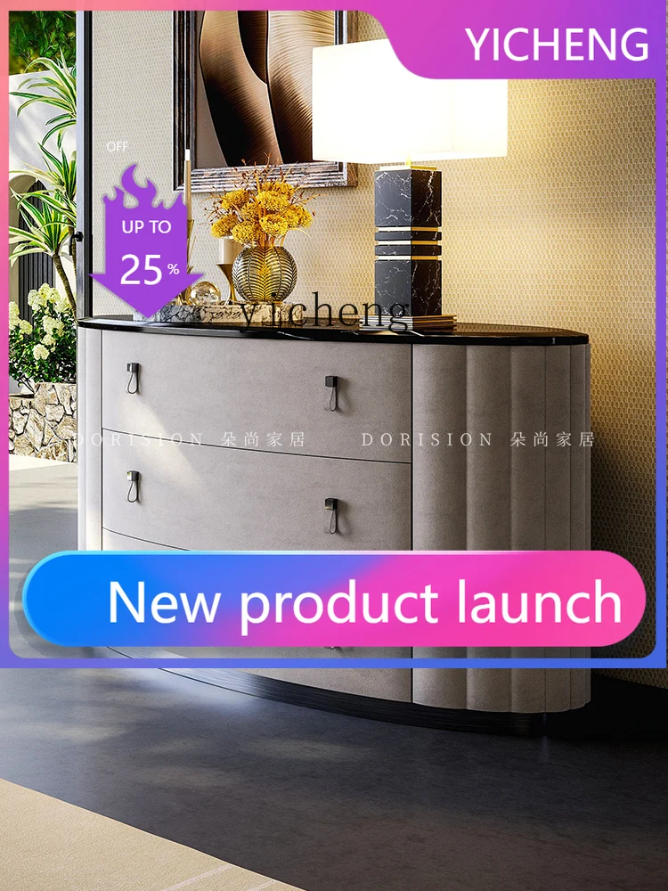 

LYY light luxury three-bucket cabinet living room decorative storage cabinet modern simple bedroom bedside cabinet