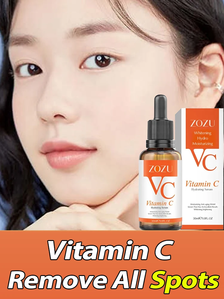 

Anti Aging Wrinkle Facial Essence Spot Removal Chloasma Light Dark Spots Moisturizing Nourish Smooth Vitamin C Essence