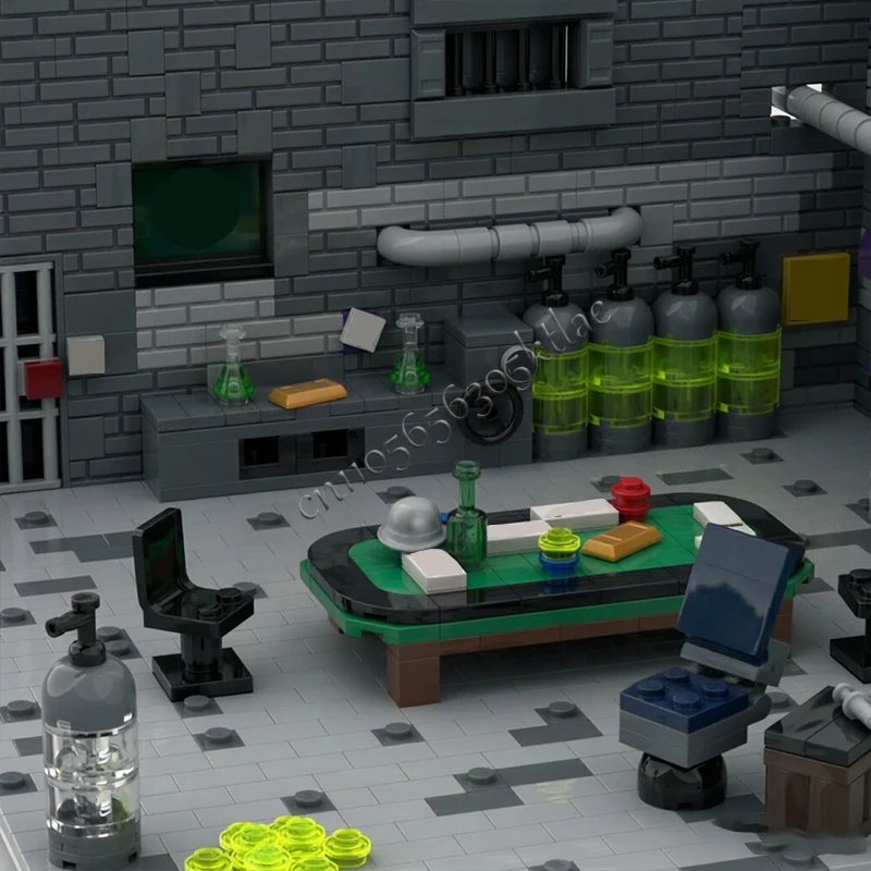 1436 PCS MOC Famous Movie Mysterious Underground Laboratory Model Building Block DIY Assembly Bricks Toy For Kid Christmas Gifts