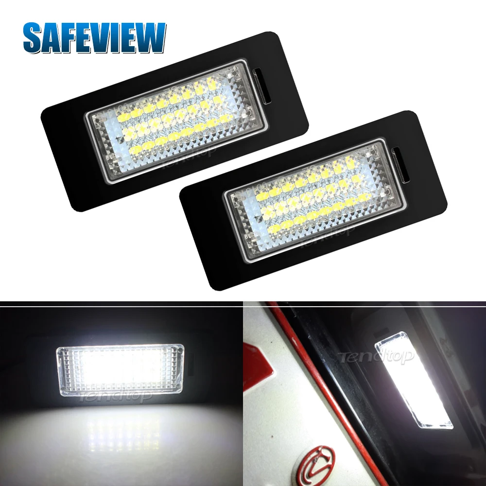 2PCS License Plate Light Led Number Plate Holder Lamp No Error for Audi A1 A4 B8 A5 S5 A6 S6 A7 Q5 TT TTS 2D For VW Golf Jetta