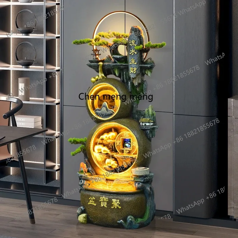 M02 Flow ornament circulating water landing gourd living room feng shui wheel company opening gift