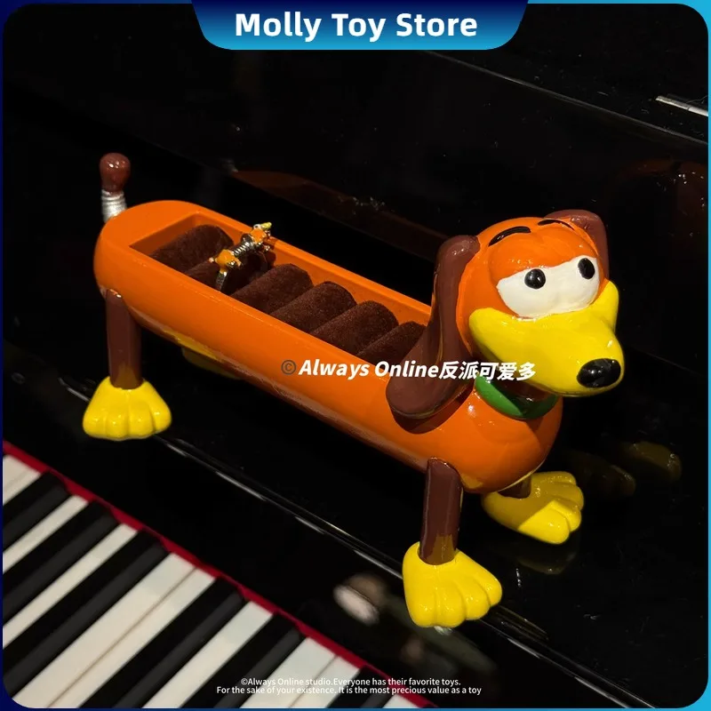 

Disney Slinky Dog Storage Box Ring Jewelry Storage Box Display Shelf Desktop Decorative Ornaments Figure Gifts