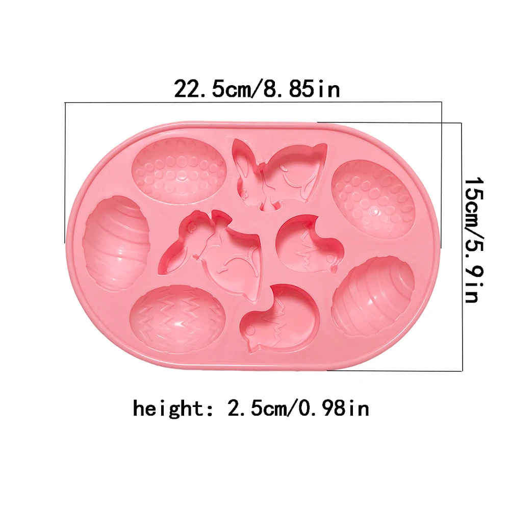 9-cavity Easter silicone Easter egg rabbit shaped baking mold chocolate candy mold Easter themed party decoration - view 4