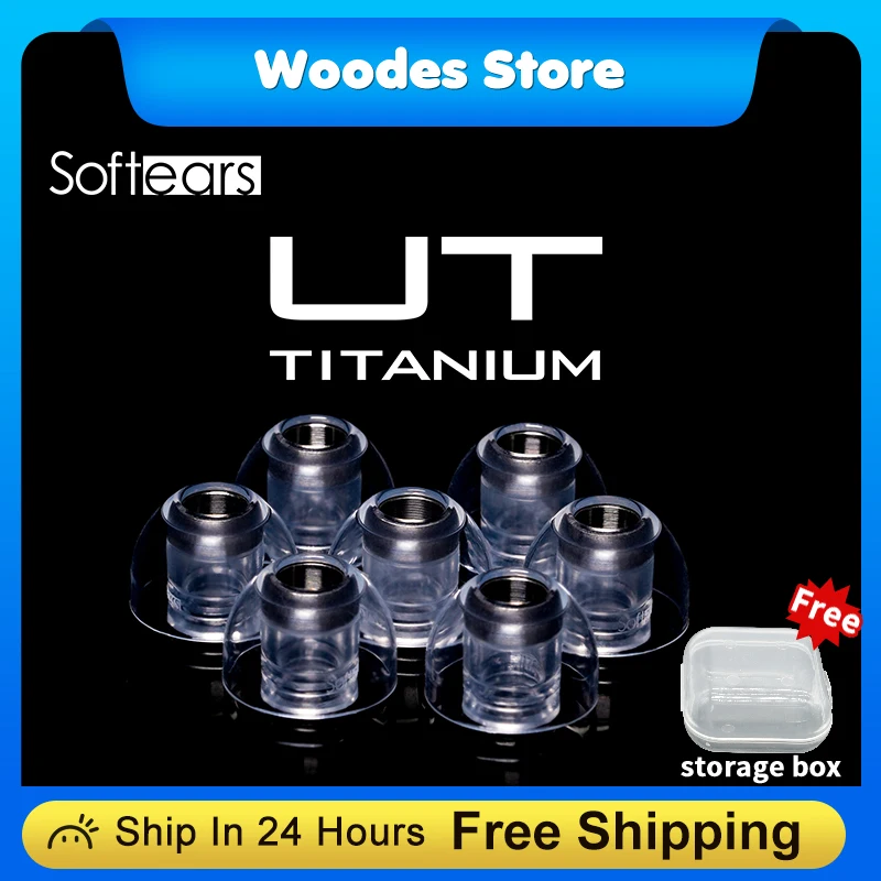 Softears UT سبائك التيتانيوم ملف صوتي سماعات الأذن لسماعات HiFi داخل الأذن السائل سيليكون سماعات الأذن سدادة الأذن كم الفوهات S/M/L