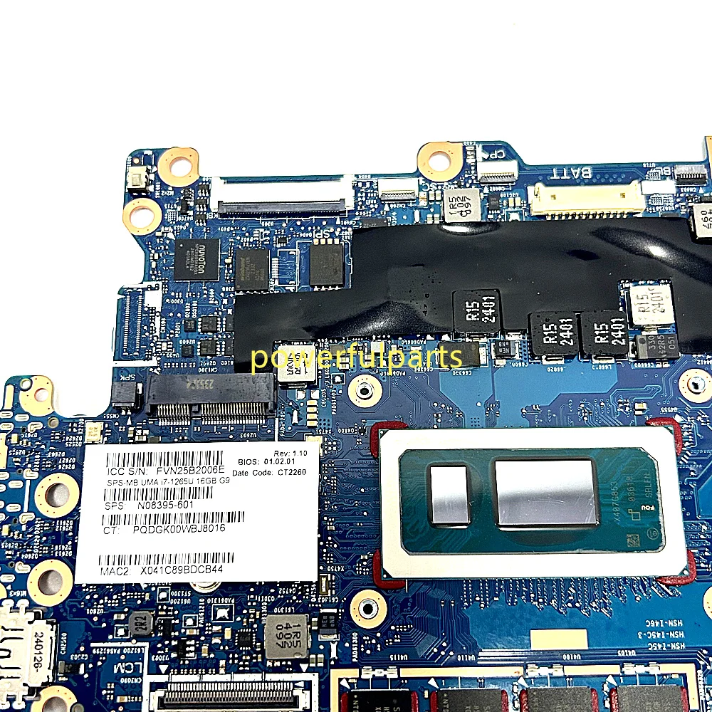 For HP EliteBook 830 G9 1040 G9 Motherboard 6050A3316601 N08395-601 i7-1265U 16G Ram Working Good
