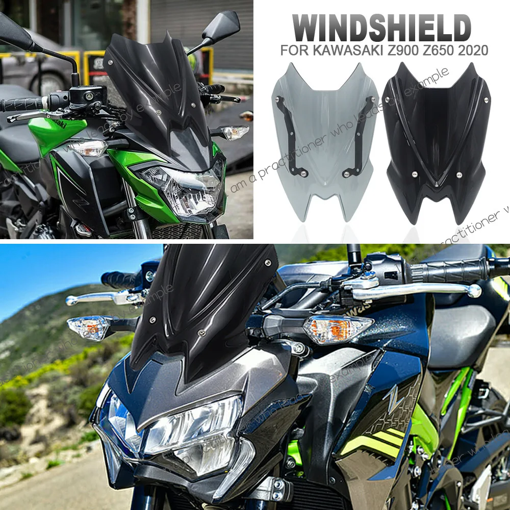 

for Motorcycle accessories for Kawasaki Z650 Z900 windshield protection screen with bracket