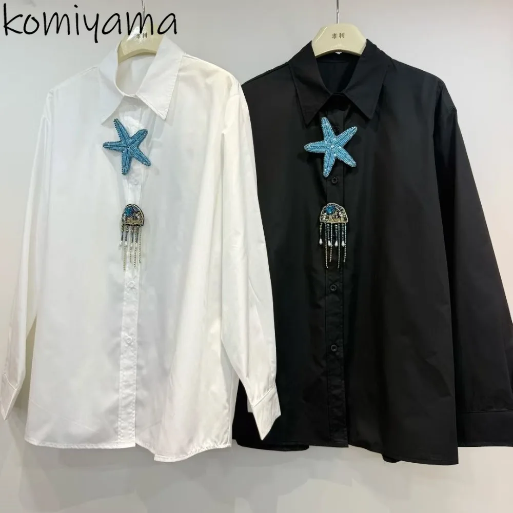 

Exquisite Starfish 2025 Shirts & Blouses Turn Down Collar Ropa De Mujer Long Sleeve Blusas Loose Camisas Fall Woman Clothing