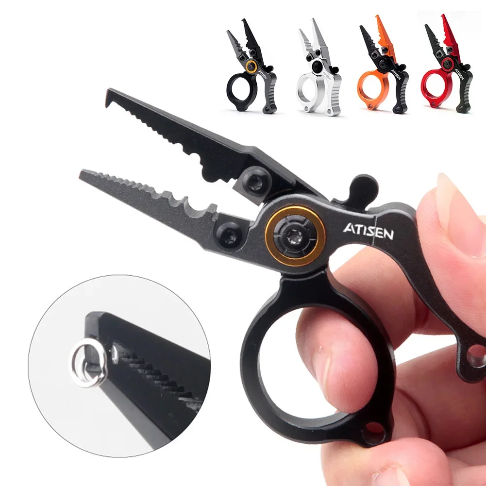 Fishing Pliers Mini Size Outdoor Fishing Tools Aluminum Alloy Body Tungsten Steel Blade Hook Remove Line Cutter