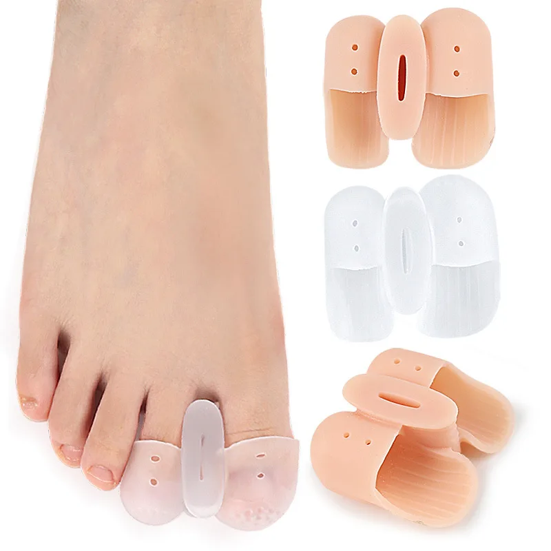 Forefoot pad Double-hole Toe Separator Big Toe Bone Overlapping Toe Separator Soft anti-friction Toe Guard Toe Clamp Big Toe Pad
