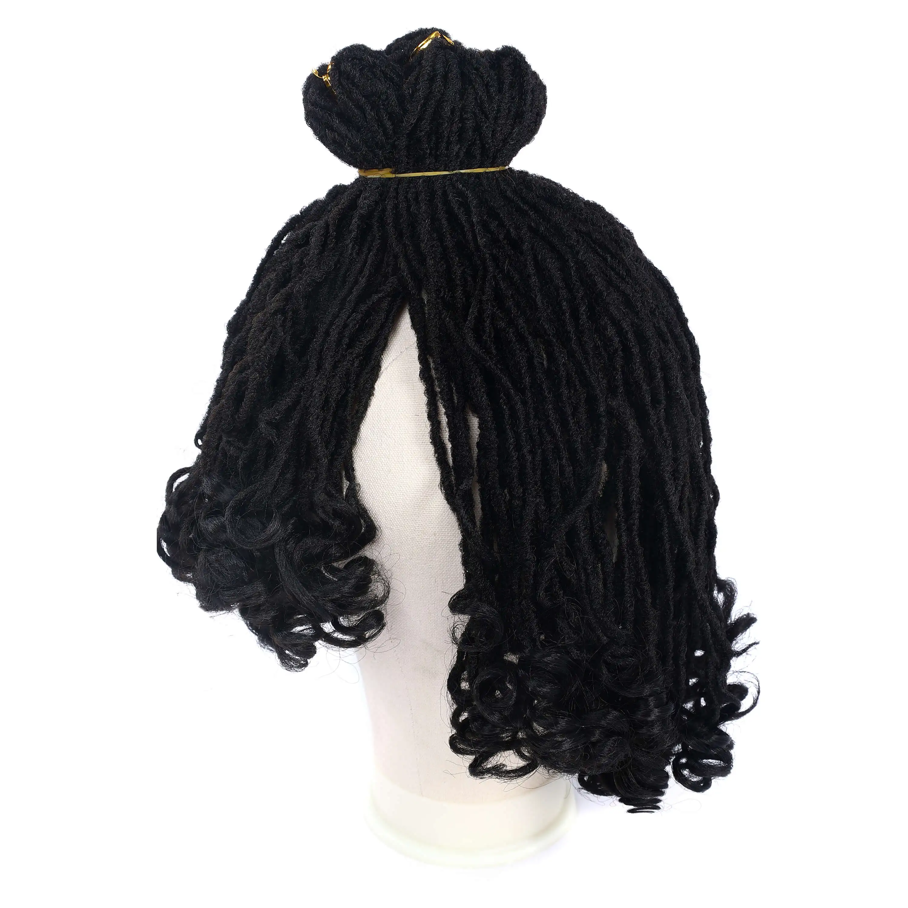 Sister Locs-Extensión de cabello de ganchillo para mujer negra, trenzas africanas, puntas rizadas sintéticas, rastas falsas, 3 unids/lote por paquete