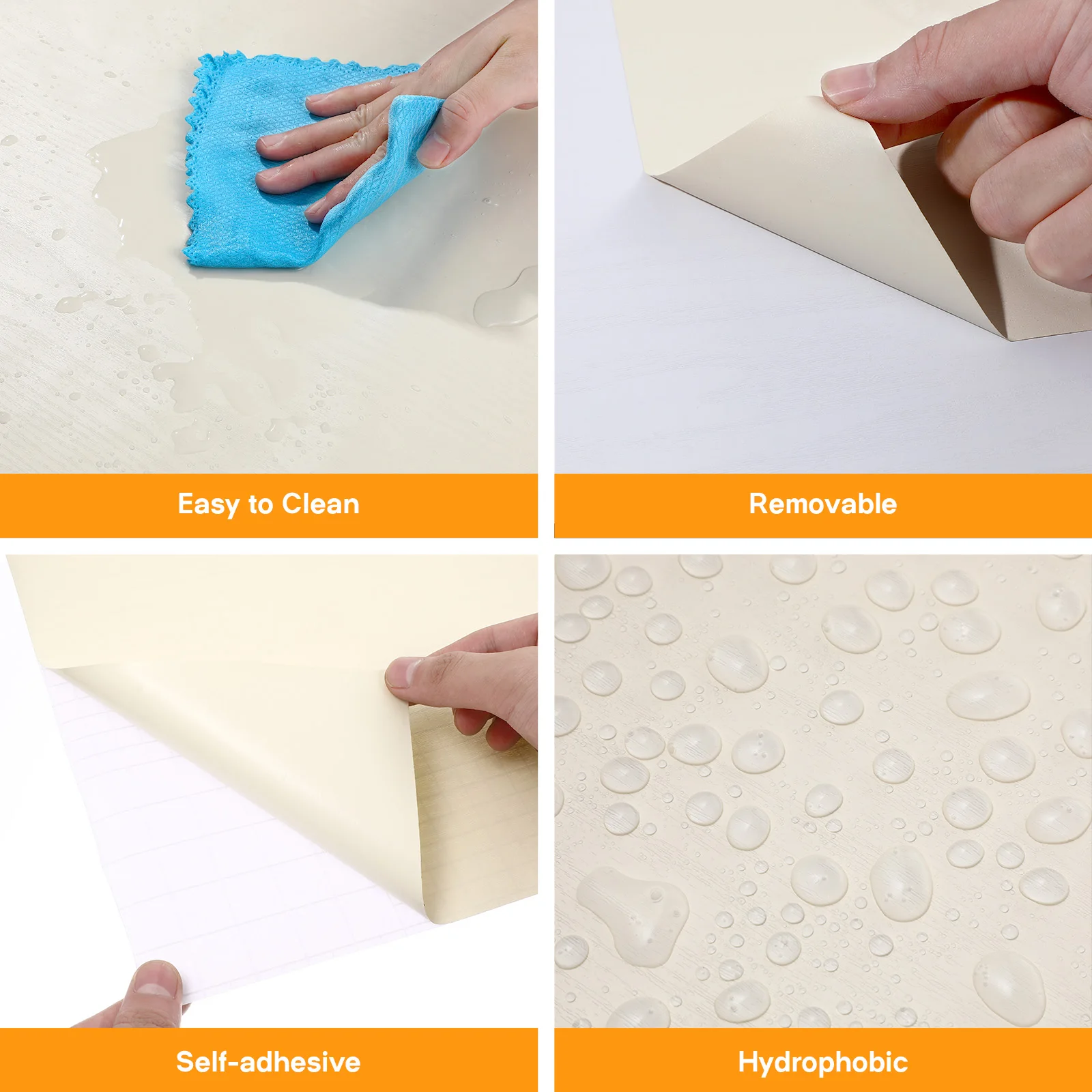

Solid Color Wallpaper Self Adhesive Thickened Waterproof Oil Resistant Matte Wall Sticker Peel Stick Easy Apply for Bedroom