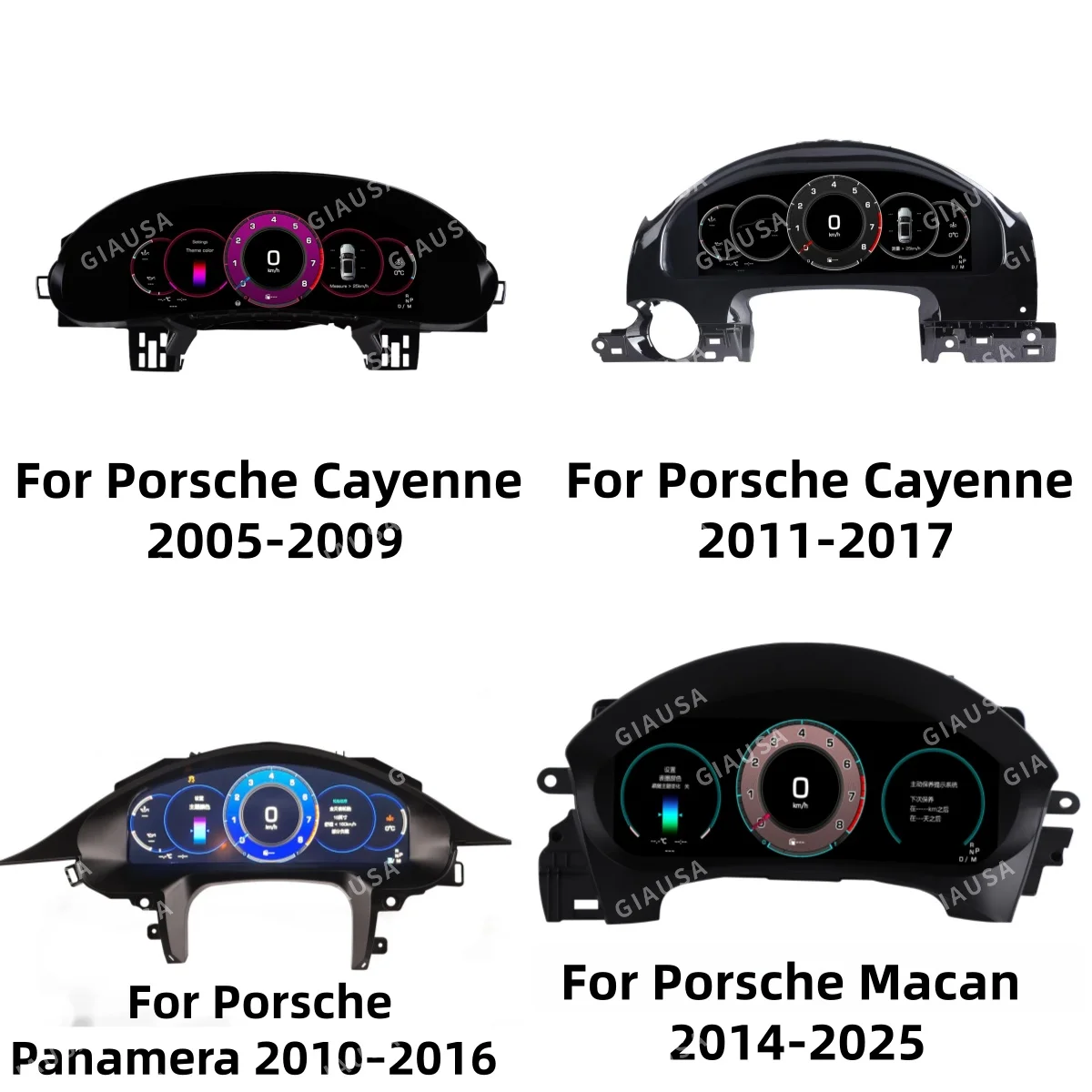 Digital Instrument Cluster For Porsche Cayenne 02-09-17 Macan 14-25  Panamera 10–16 Speedometer Dashboard Cockpit Virtual panel