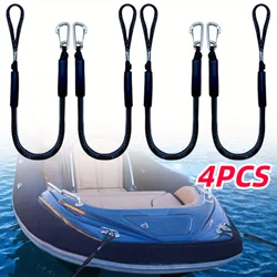 4PCS Dock Lines Elastic Marine Rope Bungee Cords Shock Ties for Kayak Watercraft Jet Ski Pontoon Canoe Power Boat Accessories