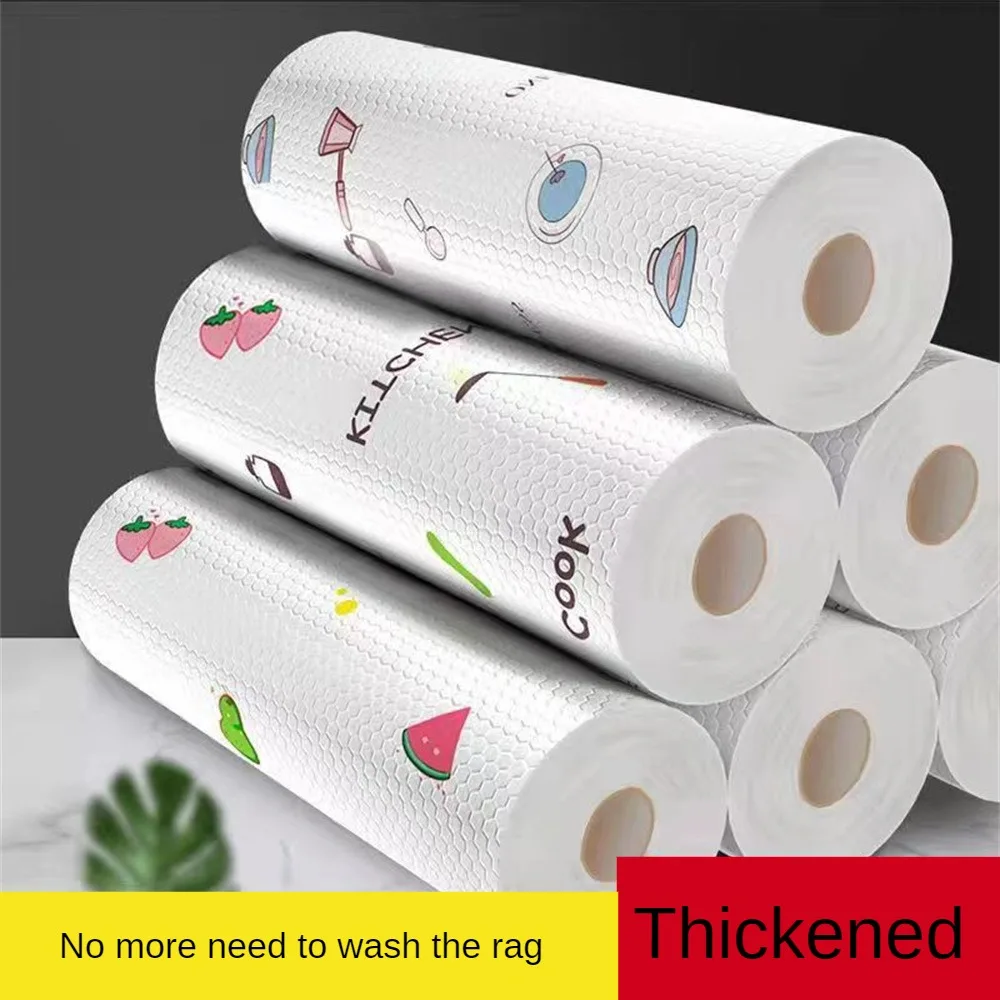 1/2PCS Kitchen Paper Towel Oil Absorbing Household Cleaning Tools Table Cleaning Cloth Wet And Polyester Kitchen Accessories