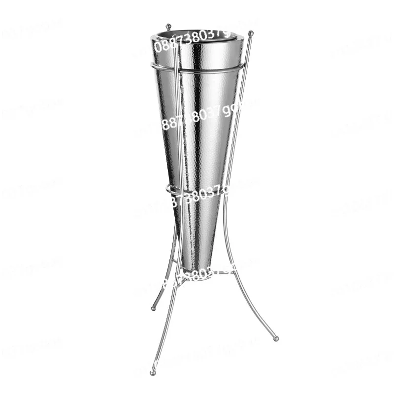 

Stainless steel double champagne bucket chilled beer red wine creative ice bucket commercial KTV bar display ice bucket holder