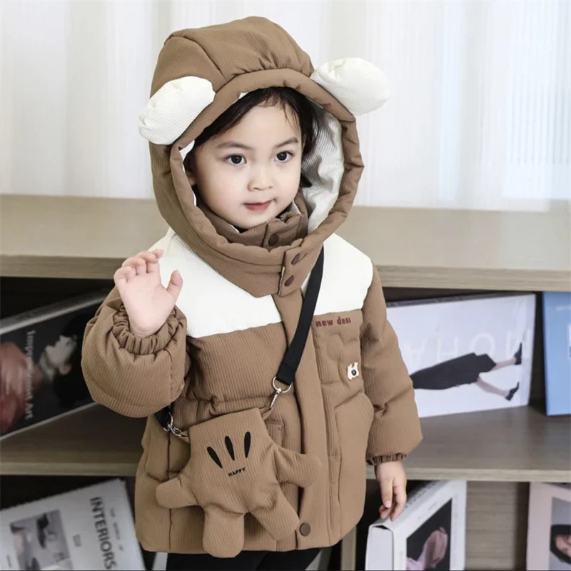 Girls Down Coat Overcoat Jacket Windbreak Outerwear 2024 Cute Thicken Winter Warm High Quality Christmas Gift Children's Clothin