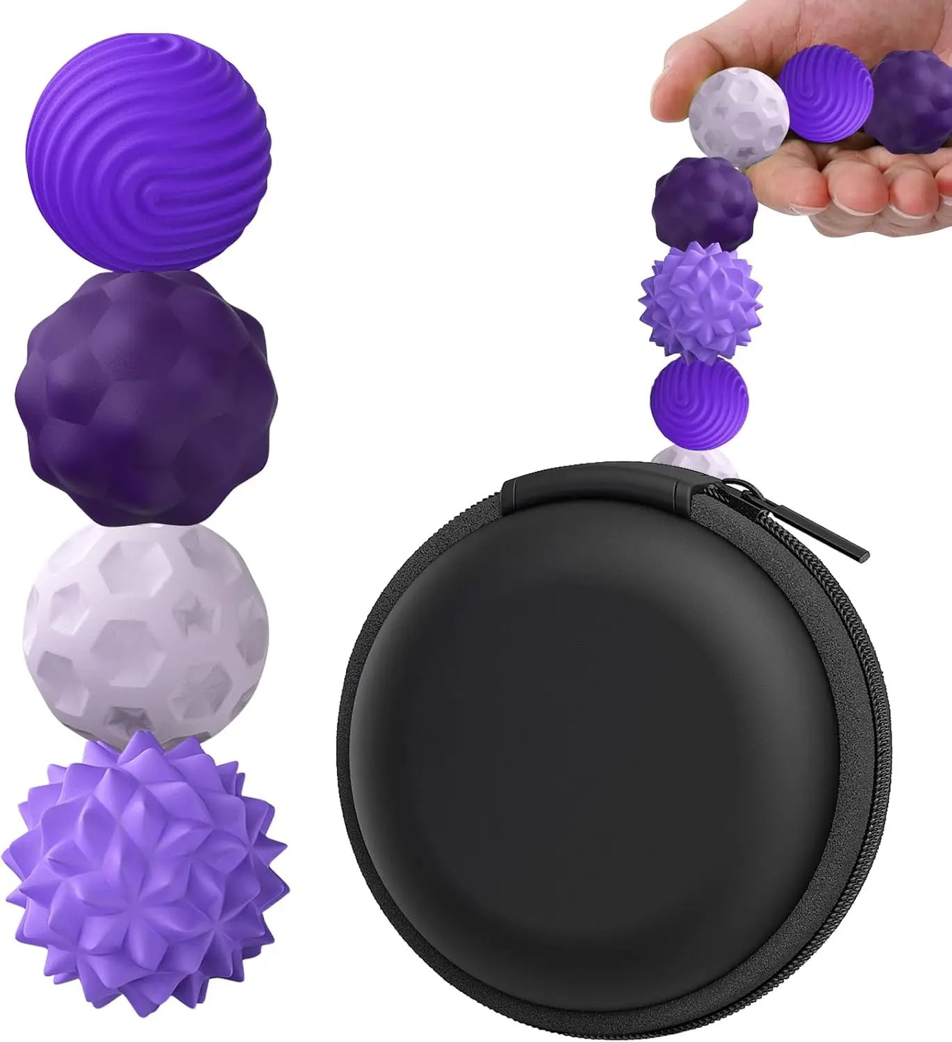 Silicone Magnetic Fidget Balls Fidget Toys Stress Balls for Adults Sensory Stone Travel Toys for Calming Autism and ADHD