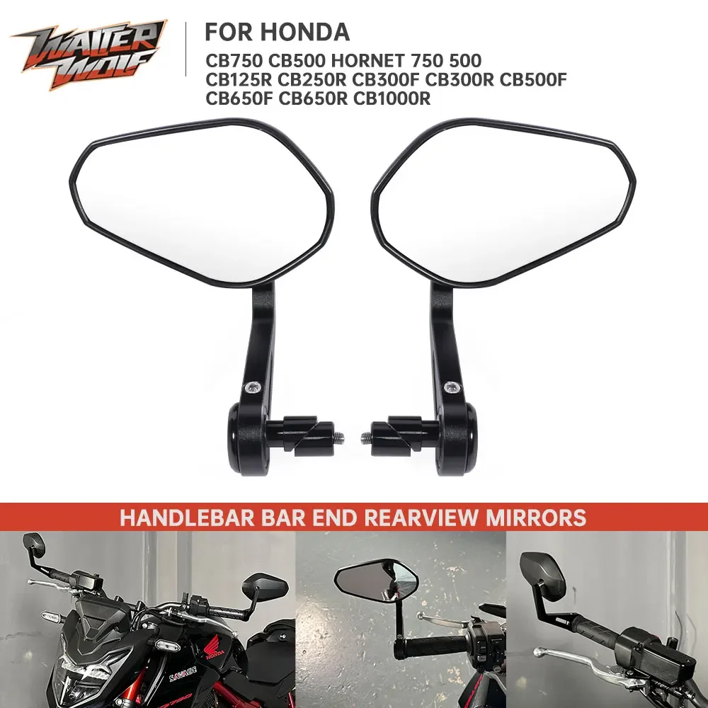 Motorcycle Rear View Mirrors Bar End Side Mirror For Honda CB500 Hornet CB750 Hornet 750 CB250R CB300R CB500F CB650F CB650R